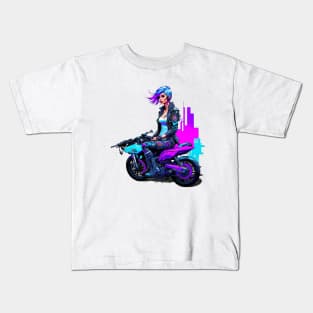 Cyberpunk Girl Kids T-Shirt